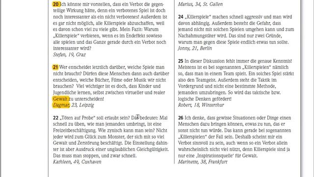 Экзамен по немецкому B1 Goethe-Zertifikat B1 ЧТЕНИЕ LESEN Анализ комментариев