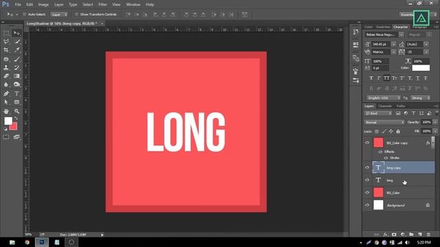 How To Make Long Shadow In Photoshop - Any Version | No Script or Plugin | Simple Method смотреть онлайн