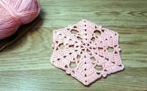 Шестиугольный МОТИВ крючком с небольшими Пико