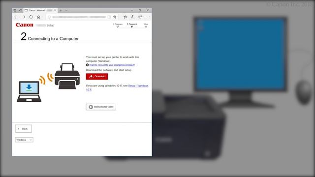 Connecting the printer and a computer - 1/3 (Windows) (TR4500 series / E4200 series) смотреть онлайн