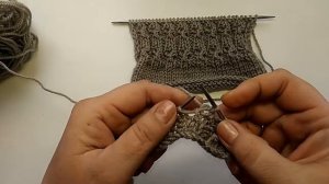 Красивая резинка спицами.  Интересная резинка 2на 2