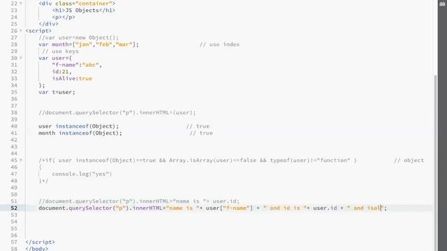 JavaScript Objects Tutorial | JS Objects