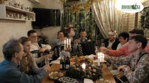 Новогодний огонёк на кухне талантов на улице Болотова!Пой гармонь, звени душа, песня русская слышна!