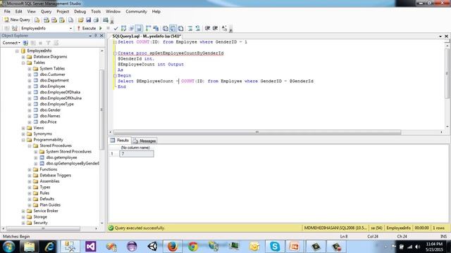 SQL Server Bangla Tutorial 33 Store Procedures with output parameters смотреть онлайн