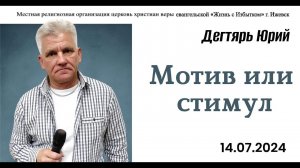 Мотив или Стимул. Ю.Дегтярь.14.07.24.