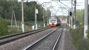 Электропоезд ЭД4М-0447 ЦППК перегон Ерденево - Суходрев