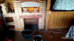 Мангал из кирпича в беседке, своими руками.