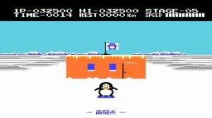 Antarctic Adventure (NES) Gameplay