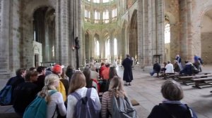 Inside the walls  of Mont St Michel and interior of his abbey