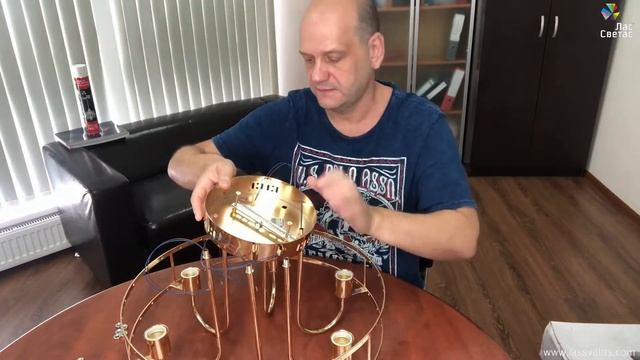 Как собрать хрустальную люстру 45414/6 FGD ЛасСветас. Инструкция по сборке. смотреть онлайн