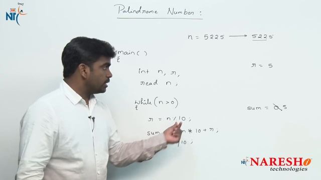 Palindrome Number Program in C | C Language Tutorial | Mr. Srinivas смотреть онлайн