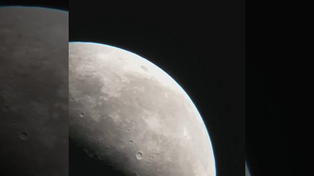 Moon Observation Through 130 mm F=1000 Reflector Telescope