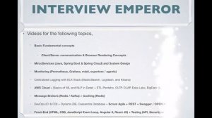 Interview topics with introduction (microservice, java, redis, cassandra, DevOps, Kafka,Spring Boot