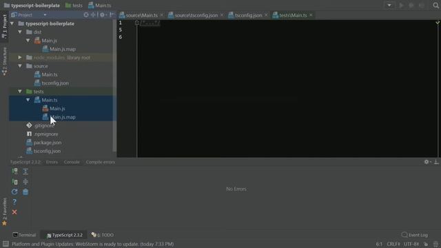 TypeScript: Getting Started Walkthrough using WebStorm