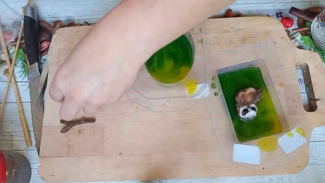 Мыло с совой на ветке. Мыло без специальных форм. смотреть онлайн