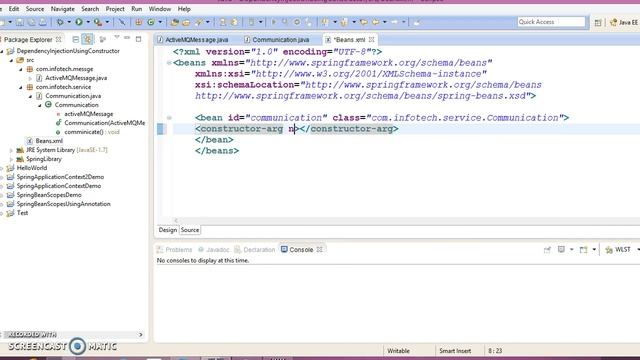 13.Constructor based dependency Injection in spring смотреть онлайн