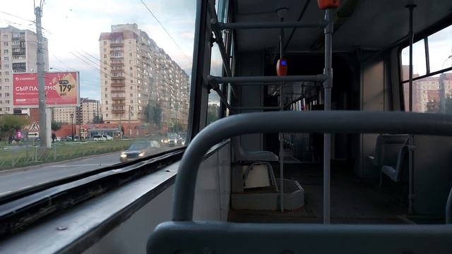Поездка на трамвае ЛВС 86-к по 27 маршруту 7080 СПБ