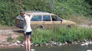 Passat B2 crossing water