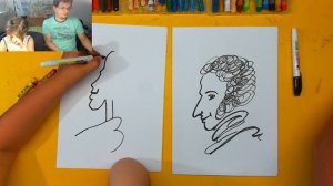 Мы любим ПУШКИНА / урок рисования для детей
