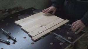 Склейка тонкого щита из дерева