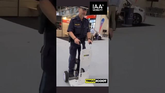 Segway Hoverboard Police riding TRIGOSCOOT at the IAA-Mobility