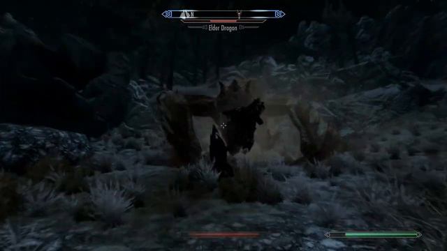 Skyrim Gameplay - Elder Dragon fight смотреть онлайн