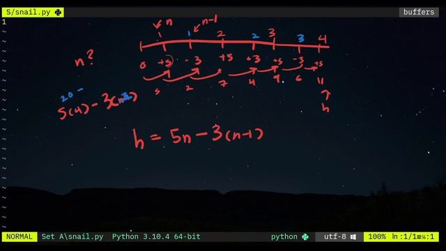 【PPKomp2023】Set A: Soalan 4 - Siput【Python3】 смотреть онлайн