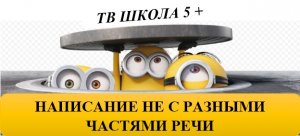 НЕ С РАЗНЫМИ ЧАСТЯМИ РЕЧИ ПРАКТИЧЕСКИЙ РАЗБОР