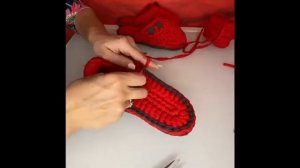 тапочки из трикотажной пряжи верх.3 -часть!?5 февраля 2021 г.