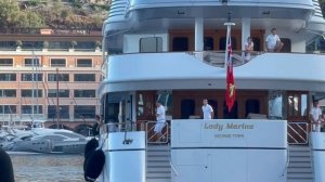 LADY MARINA YACHT SQUEEZING IN AS SHE DOCK IN TIGHT BERTH AT MONACO PORT  @archiesvlogmc