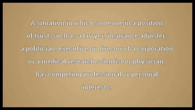 Conflict of interest Meaning смотреть онлайн