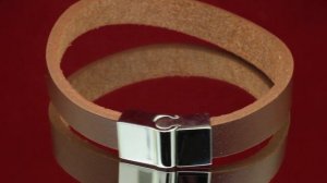 Кожаный браслет с магнитной застежкой "La Brown"