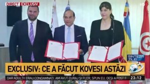 Dan Stoenescu și Laura Codruța Kövesi la INLUCC Tunisia, emisiunea Sinteza Zilei, Antena 3