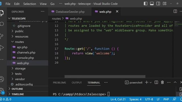 Debug laravel application using Laravel Telescope