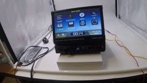 Автомагнитола 1DIN с выдвижным экраном 7" LCD, microSD, USB, RADIO D712