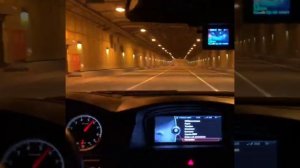 M5 e60 разгон. Звук в туннеле. Питер, дамба.