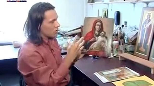 Мастер класс по иконописи. Отрывок. 1 Бизнес канал. 2009 год.