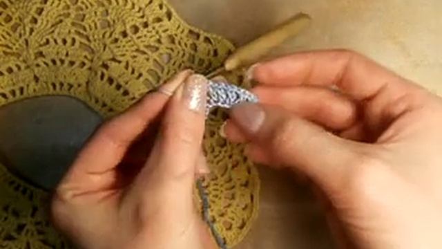 1 Как связать ажурный воротник, 1 ряд