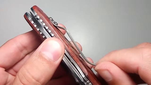 Нож выкидной Grand Way E-111 (Накладки Красное дерево, сталь 8Cr13MoV)