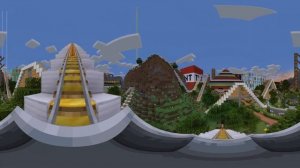 Minecraft 360° VR - Мега парк (часть №1) - Американские горки 360 - (4K) 60FPS