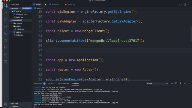 User Registration Form Using Deno (Initializing Database,Styling Form, Saving Data) смотреть онлайн