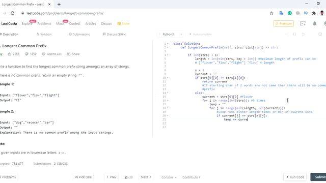 Longest Common Prefix Leetcode Solution | Python
