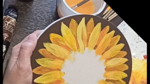 Как рисовать подсолнухи/Пошаговый мастер-класс как рисовать подсолнухи акрилом/ Акриловые краски