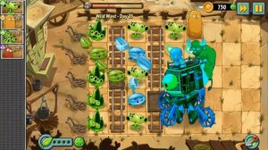 Прохождение Растения против зомби 2, Дикий запад, 25-й день, Зомбот Боевой Вагон