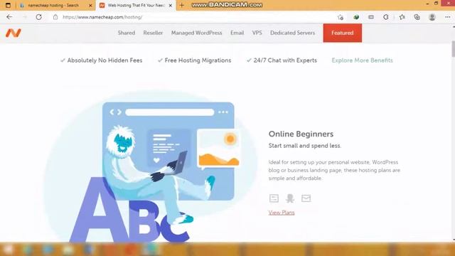 Create a Free Website with Wordpress Web Hosting (domain, hosting & WP theme) NameCheap webhosting