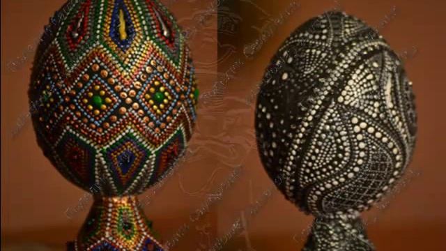 праздник пасха-Точечная роспись пасхальных яиц