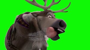 Футаж на зеленом фоне.Олень