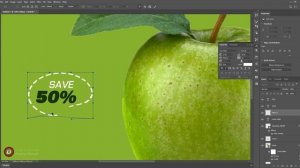 Green Apple Banner Design [08] in Adobe Photoshop CC  by Pixeltut Bangla