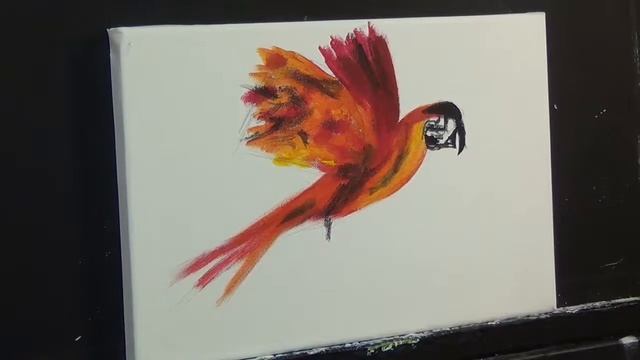 Fun Parrot, Acrylic painting for beginners, смотреть онлайн