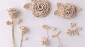 Цветочные мотивы в оттенках ЭКРЮ. ВЯЗАНИЕ КРЮЧКОМ.